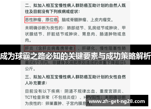 成为球霸之路必知的关键要素与成功策略解析